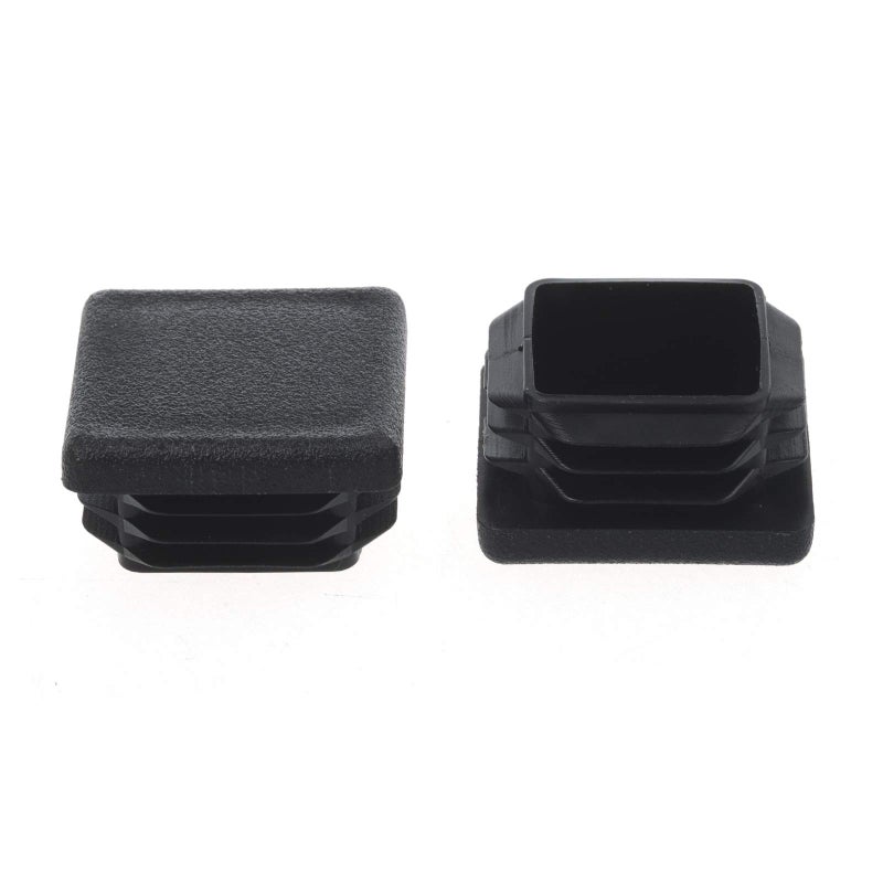 Timsec 1-1/2Inch Square Plastic Plug, End Caps for Tubing Pipe OD 1-1/2" x 1-1/2" (not ID), Steel Chair Leg End Caps, Bar Stool Glides Inserts, Fence Plugs, Furniture or Fitness Equipment End Caps (12 Packs) - Image 1
